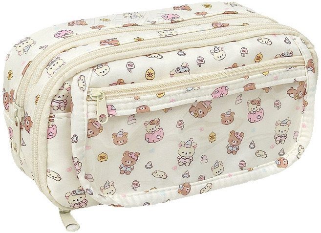 옐상 캐릭터 7종 수납 필통 파우치, 1개, 리락쿠마