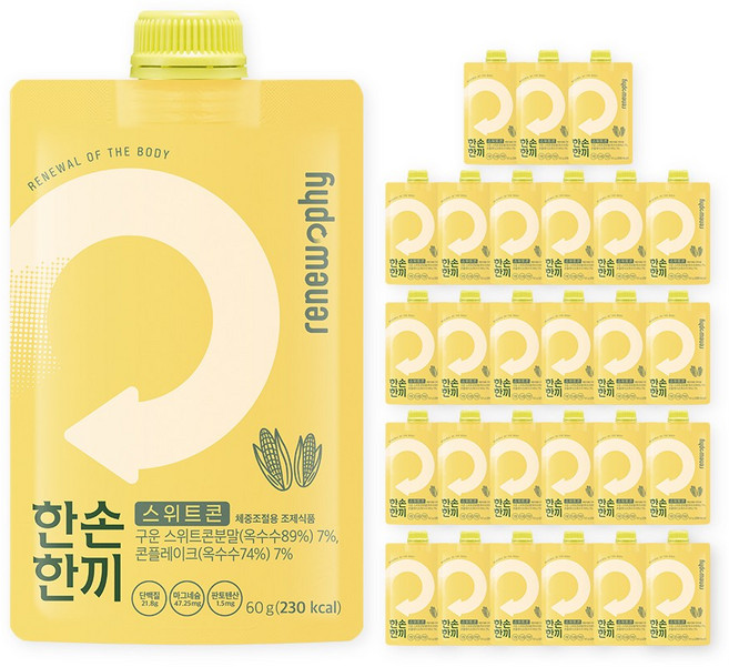 한손한끼 단백질 쉐이크 파우치 식사대용 프로틴, 60g, 28개