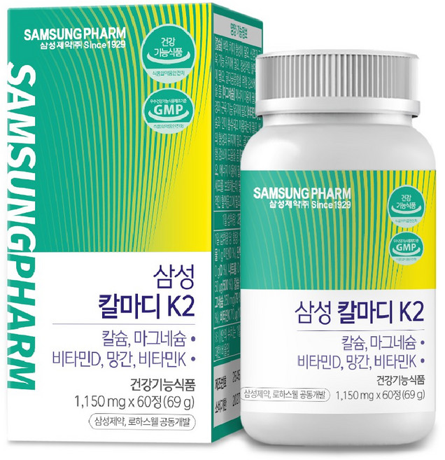 삼성 칼마디k2 칼슘 마그네슘 비타민D 비타민k, 1개, 60정