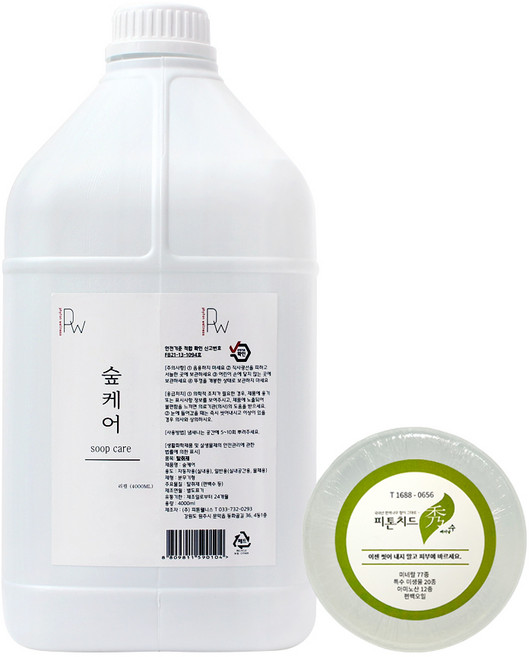 숲케어 피톤치드 스프레이 4L 사은품 피톤치드 비누, 1개