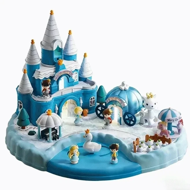 ZOZOFO 초대형 소꿉놀이 겨울&왕국 역할놀이 어린이 생일 선물 설날선물 아이들선물 크리스마스 선물, 1개, 아이스 블루