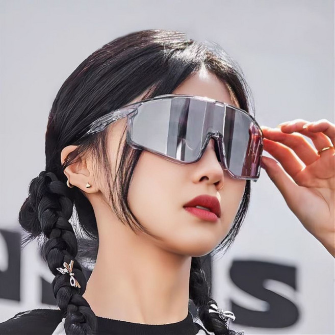 카지온 스포츠 변색 고글 선글라스 남녀공용 자전거 라이딩 고글, 1개, 투명 그레이/그레이 변색