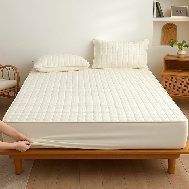베오라 순면 40수 누빔 침대 매트리스 방수커버
