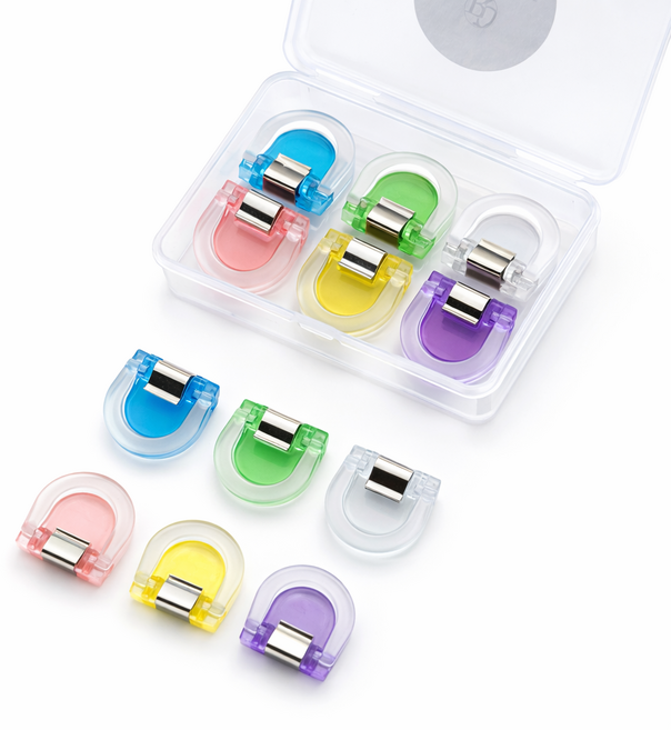 롤링페이퍼 다용도 클립 바지 수선클립 책갈피 서류집게 12개, 1세트, 혼합