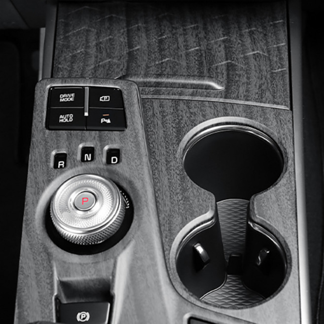 카스타 호환 K8 GL3 컵홀더 기어패널 기어라인 커버 우드 카본 몰딩 자동차 실내 튜닝 인테리어 용품, 컵홀더 커버 2P(우드)