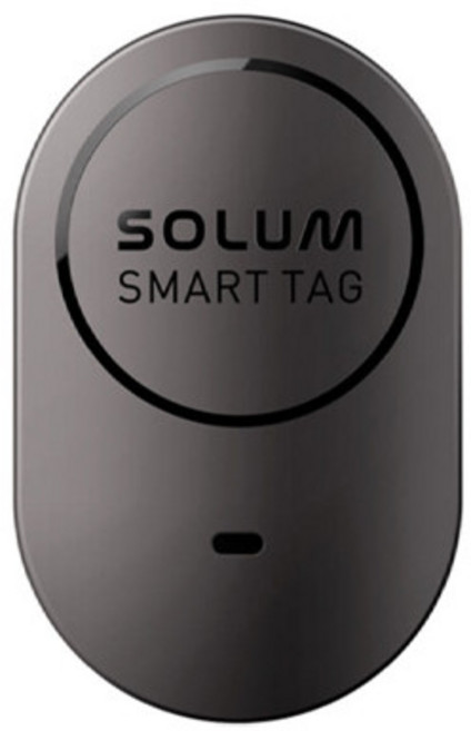 솔루엠 분실방지 위치 추적 스마트태그 갤럭시 연동 미아방지 반려견 반려묘 지갑차키 가방, 블랙, 1개