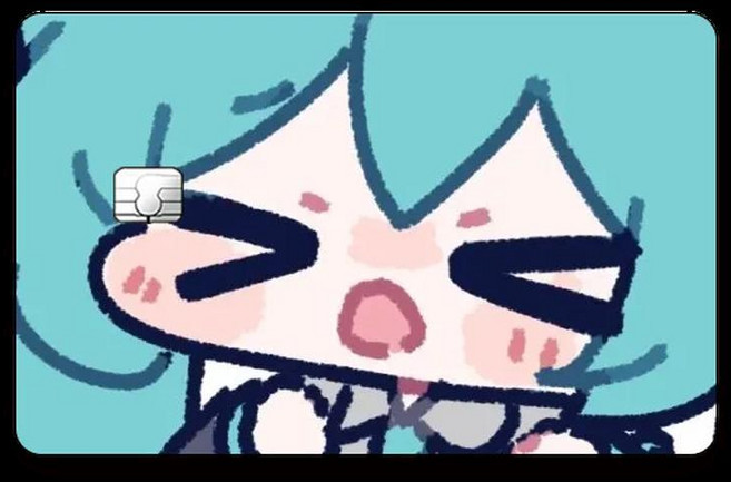 하츠네 미쿠 표현 카드 스티커 학생 방수 칩 패치 소품 버스 캠퍼스 은행 선물, A. Small chip, 9. 4, 1개