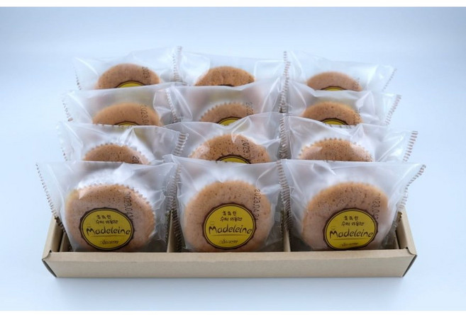 [생산당일발송] 김종하과자공방_우유마들렌 (무방부제/수제건강간식/개별포장/간식용/선물용/결혼답례품/사무실간식/어린이간식/파주명물/손님간식/후식/디저트/선물포장/빵/빵선물세트), 우유마들렌(12개), 12개, 25g