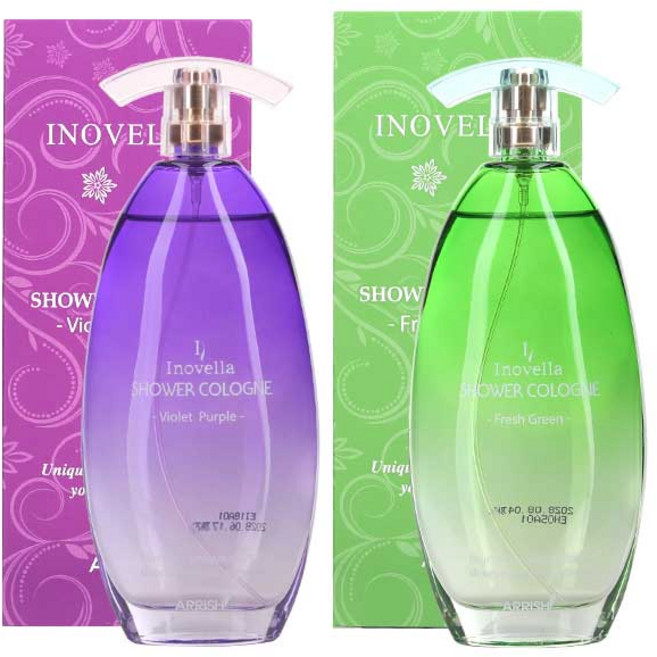 이노벨라 에리쉬 샤워코롱 바이올렛퍼플+후레쉬그린, 2개, 150ml