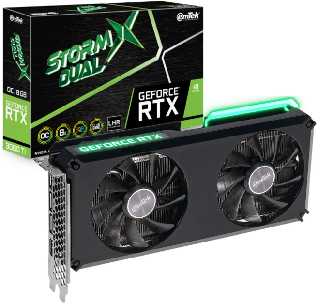 이엠텍 지포스 RTX 3060 Ti STORM X Dual OC D6 8GB 그래픽카드 중고, RTX30