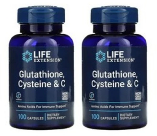 라이프 익스텐션 글루타치온 시스테인 Life Extension Glutathione Cysteine & C 100정 2개 - 쿠팡