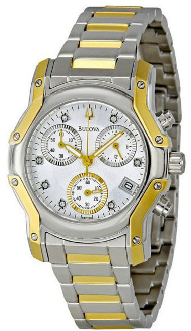 [Bulova] 부로바 98P120 여성용 드레스 윈터무어 크로노 날짜 다이아몬드/마커 스테인리스 시계