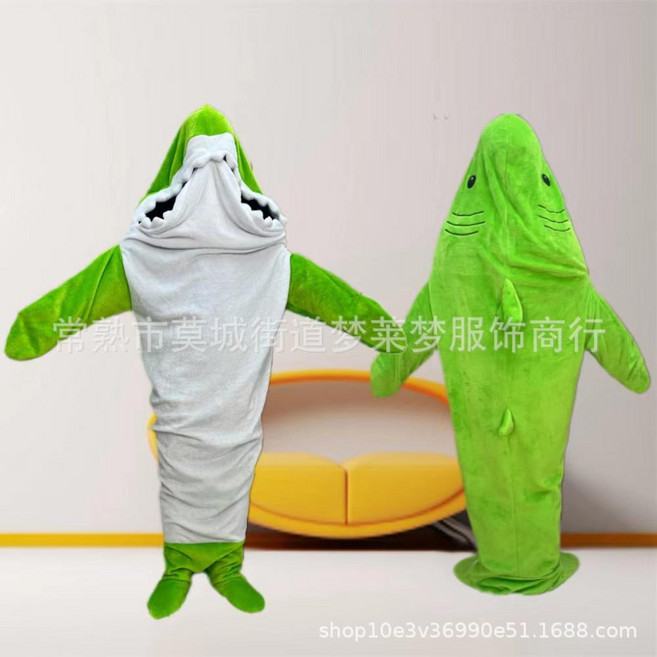 오덕 상어 침낭 잠옷 상어 홈웨어 점프슈트