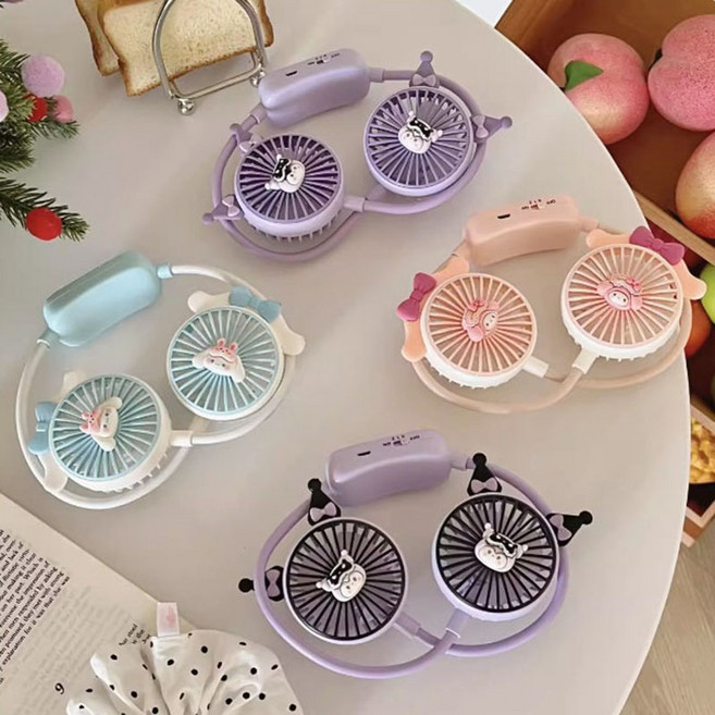 다나에 시나모롤 쿠로미 호스조절가능 USB 목걸이 선풍기 +Integrated International Trade Co. Ltd 머리핀