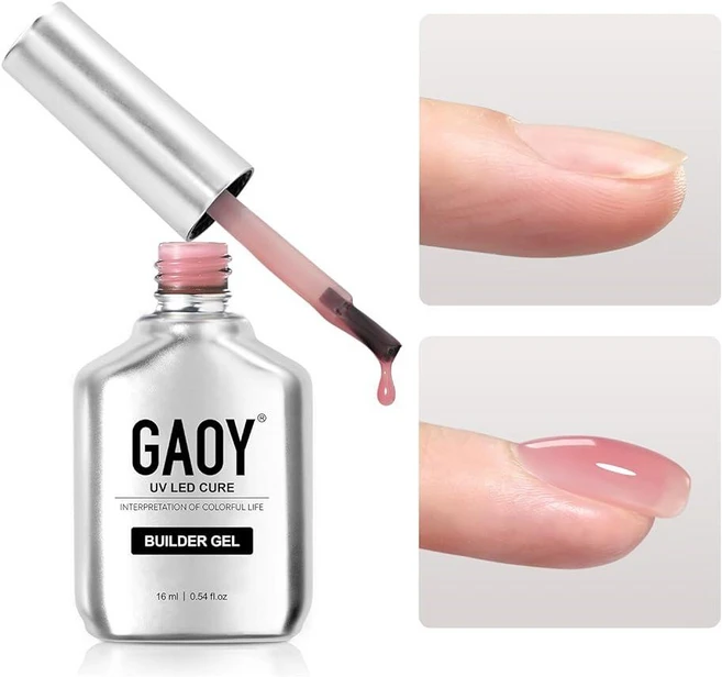GAOY 손톱용 6가지 색상 빌더 젤 세트 밀키 화이트 핑크 누드 시어 젤리 네일 강화제 소크 오프 익스텐션 하드 젤 맛있는 젤리 베이스 코트 탑 필요 260026, 16ml 베리 핑크 - 쿠팡