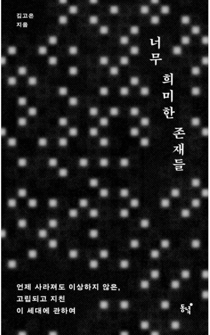 너무 희미한 존재들:언제 사라져도 이상하지 않은 고립되고 지친 이 세대에 관하여, 동녘, 김고은 저