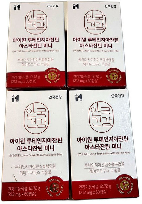 루테인지아잔틴 아스타잔틴 미니 건강식품 60캡슐 4개, 60정