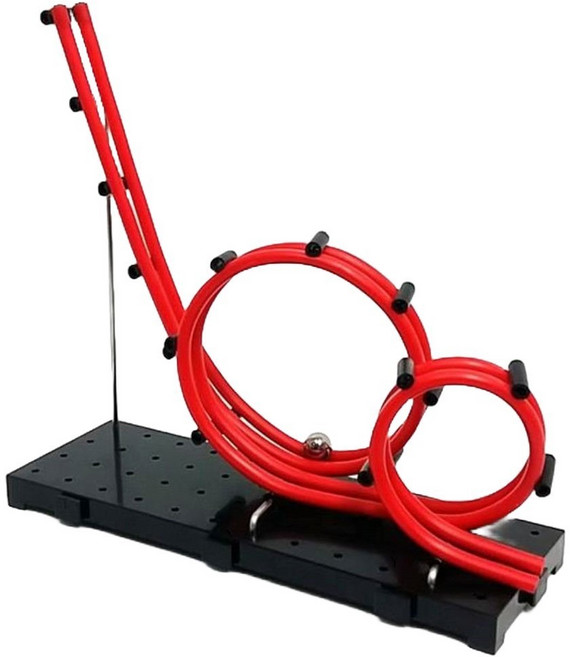 놀이과학 창작활동 회전교구 롤러코스터 조립키트/ 조카사랑 블럭교구 구슬레이싱 7세, 1개