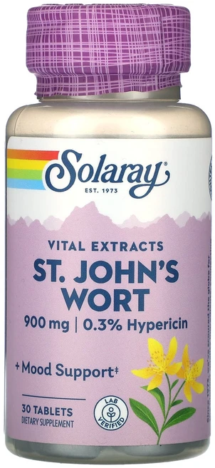 몸관리하세요 겨울입니다 Solaray 필수 추출물 세인트존스워트 900mg 30정 특별관리진행, Solaray필수추출물세인트존스워트900mg30정, 1개 - 쿠팡