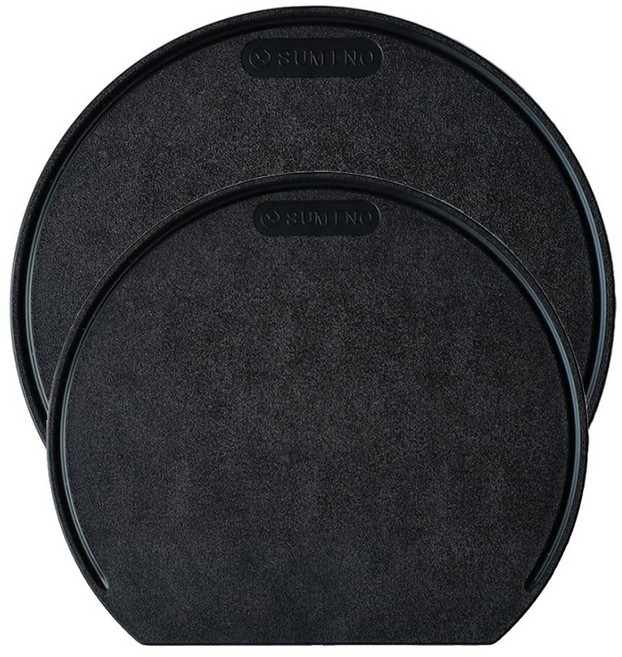 이하라기판 스미노 도마 흠집 방지 엘라스토머 일본도마 100MU, 1세트, 블랙