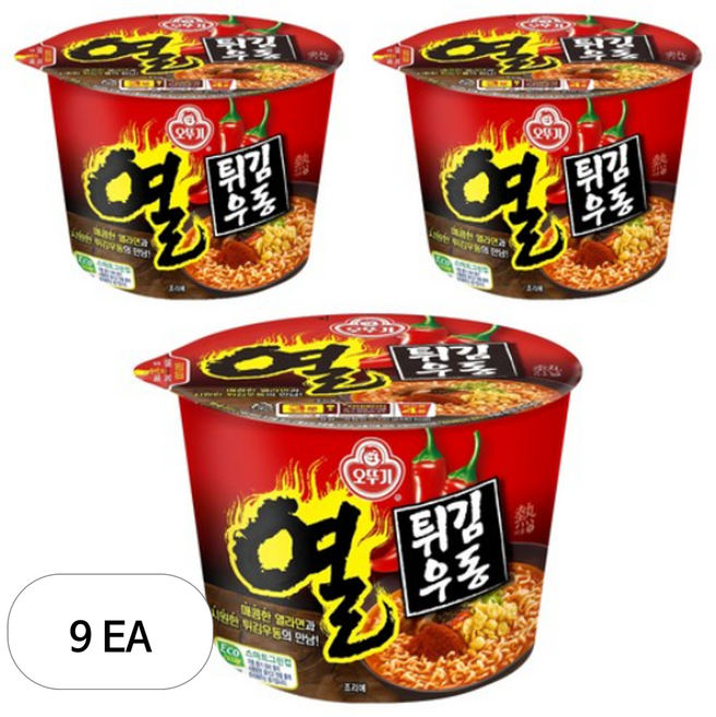 오뚜기 열튀김우동 100g, 9개