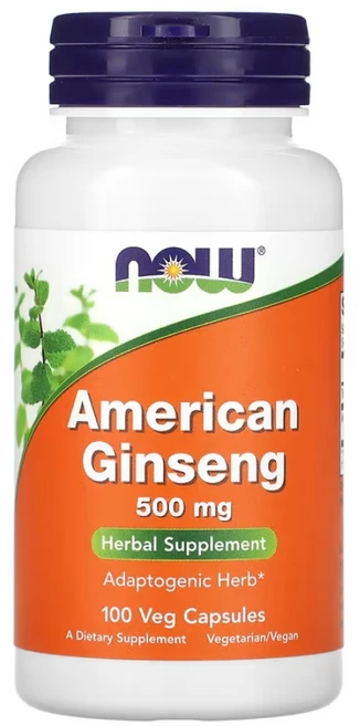 나우푸드 미국 인삼 500mg 100 베지캡슐, 100정, 1개 - 쿠팡