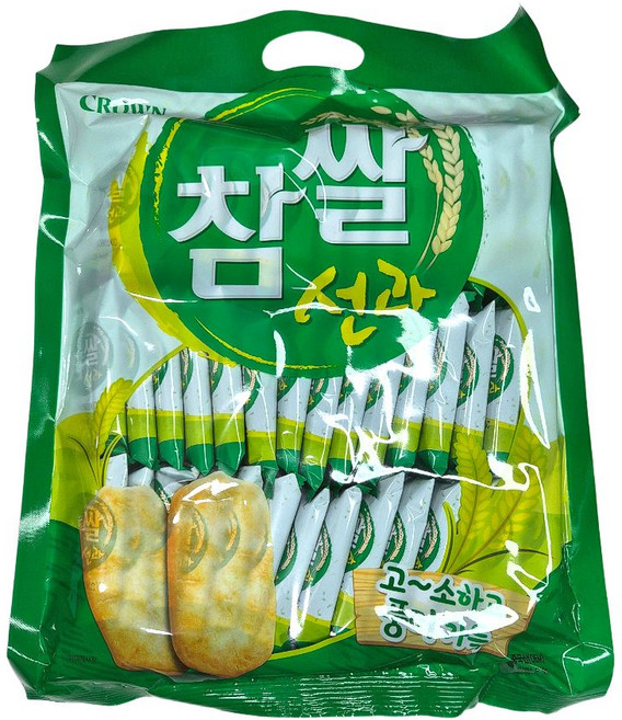 참쌀선과 쌀과자 대용량 253g 44개입 회사 간식 소포장 과자 크라운제과, 1개