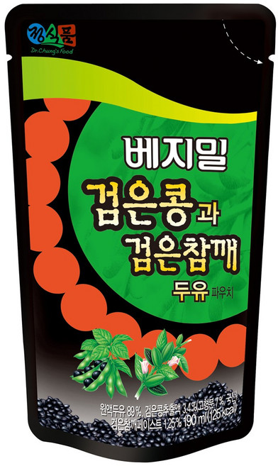 베지밀 검은콩과 검은참깨(파우치), 190ml, 30개