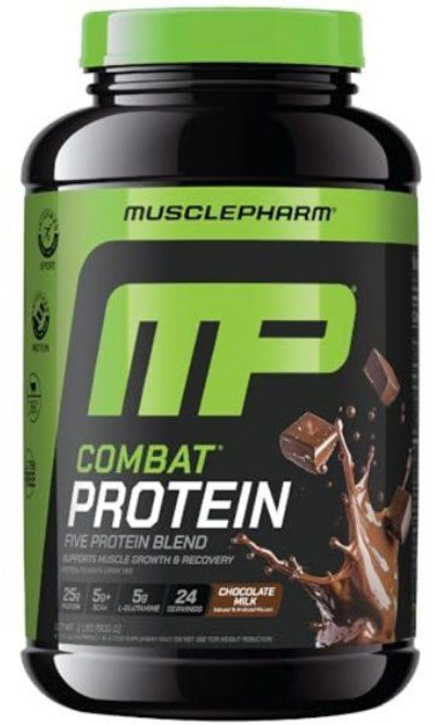 머슬팜 컴뱃 단백질 파우더 바닐라 맛 아이솔레이트와 달걀 알부민 등 2파운드 25회 제공량, 초콜릿, 1개