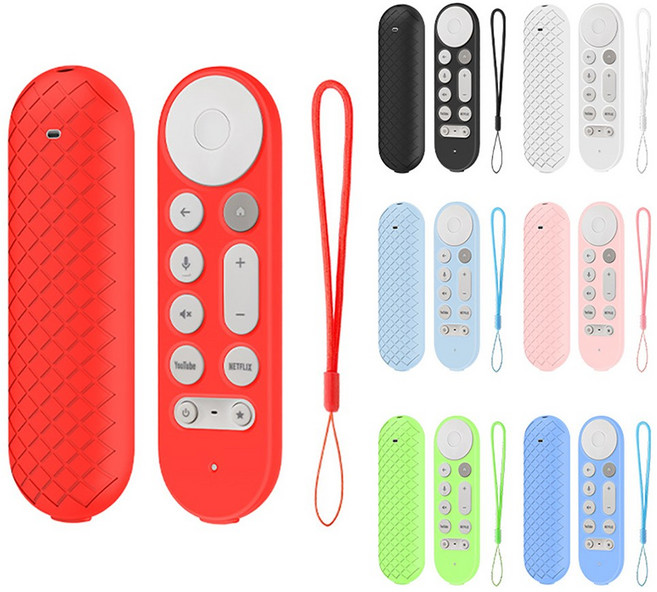 구글 TV 스트리머 4K 리모컨 커버, 레드
