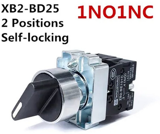 1NO 위치 BD33 노브 22MM 1NO1NC BD23 자동 BD25 선택기 BD21 XB2 BD53 스위치 2NO BD45, [02] XB2-BD25, 1개