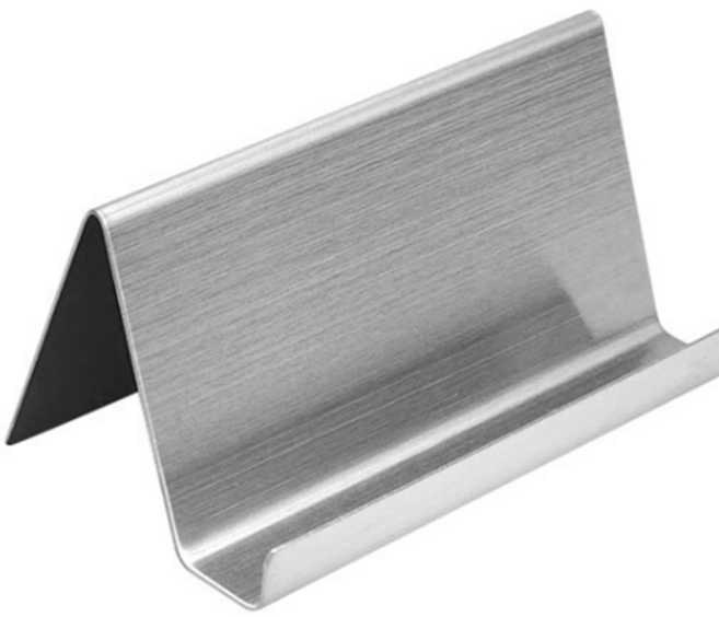 슬로우케어 스텐 명함거치대 비치용 추천 고급형, 2개, 실버