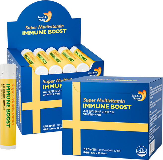 스웨디시뉴트라 슈퍼 멀티비타민 이뮨부스트 + 쇼핑백, 2박스, 30회분