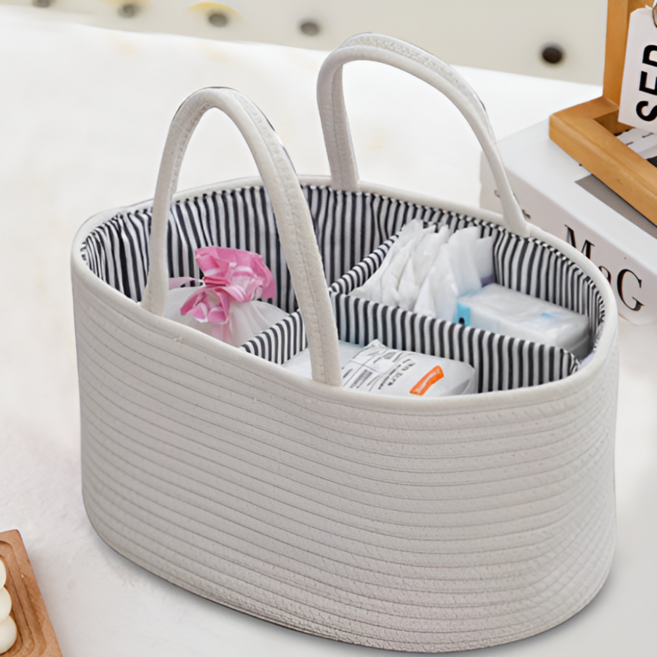 요니크 다용도 기저귀 분리바구니, 1개, 아이보리