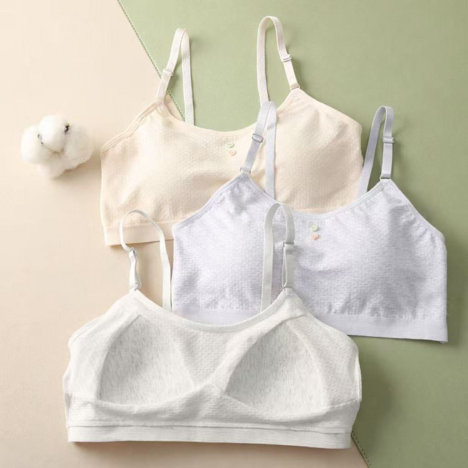 MIZ DAY 주니어 중학생 성장기 메쉬순면 일체형 브라 3P