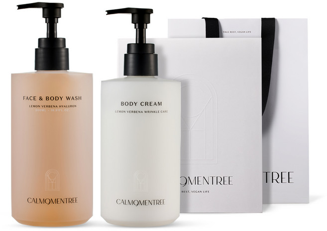 캄모멘트리 레몬버베나 보습 바디워시&바디크림 세트 (500ml/450ml), 허브 바디 기프트 세트, 1세트