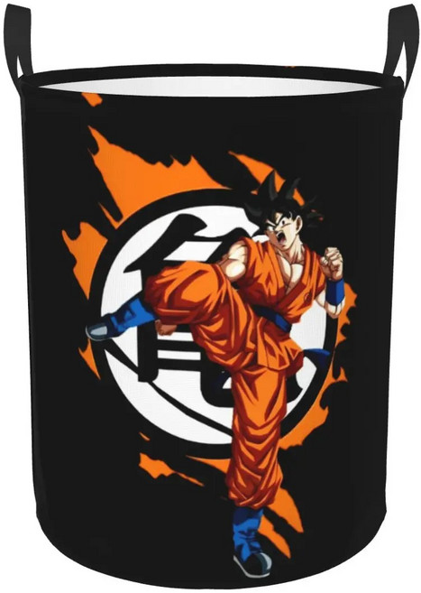 드래곤 볼 손오공 세탁 바구니 접이식 풍 옷 수납함, A. 34x42cm, 13. 10
