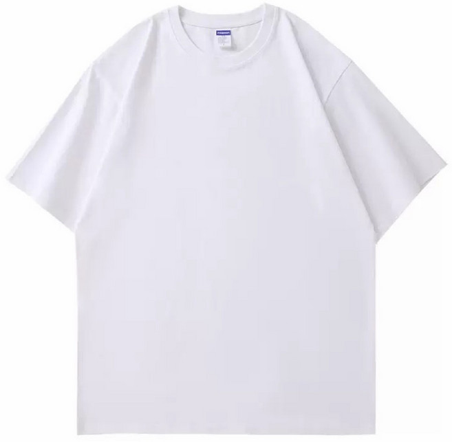阿堯的店 260G重磅純棉短袖T恤 落肩設計 素色上衣 D250, 白色,2XL