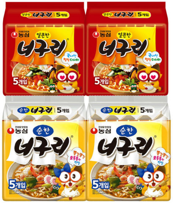 농심 얼큰한 너구리 순한 너구리, 20개