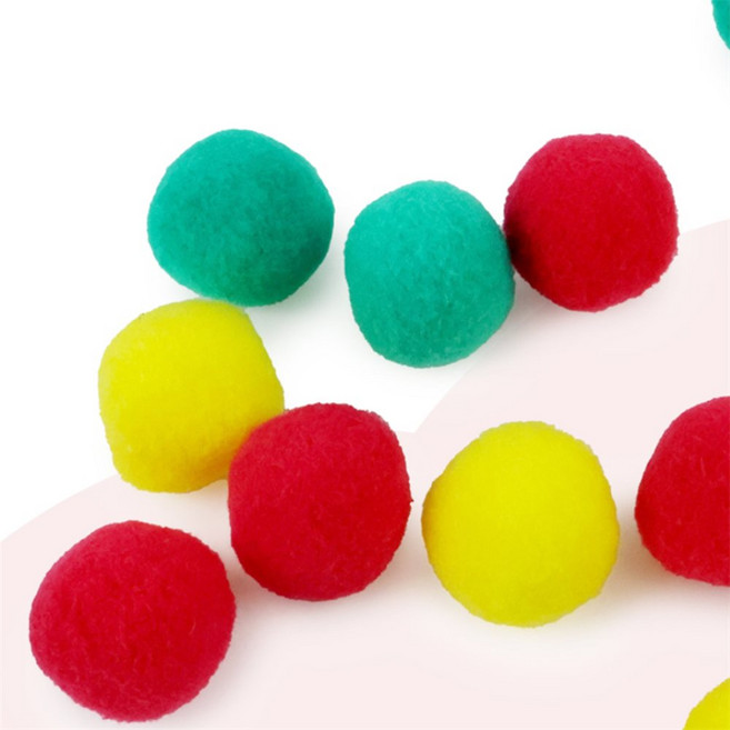 초초맛트 DIY용 동글이 40mm 컬러믹스폼폼이뿅뿅이칼라솜, 초록