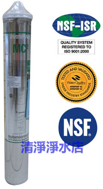 【清淨淨水店】美國原廠PENTAIR Everpure MC2 營業用銀離子抑菌濾芯, 1個, TEVP-X2公司貨保固含稅價