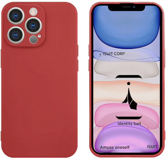 아이수트 스퀘어 사각 파스텔 컬러 실리콘 카메라보호 풀커버 아이폰 케이스