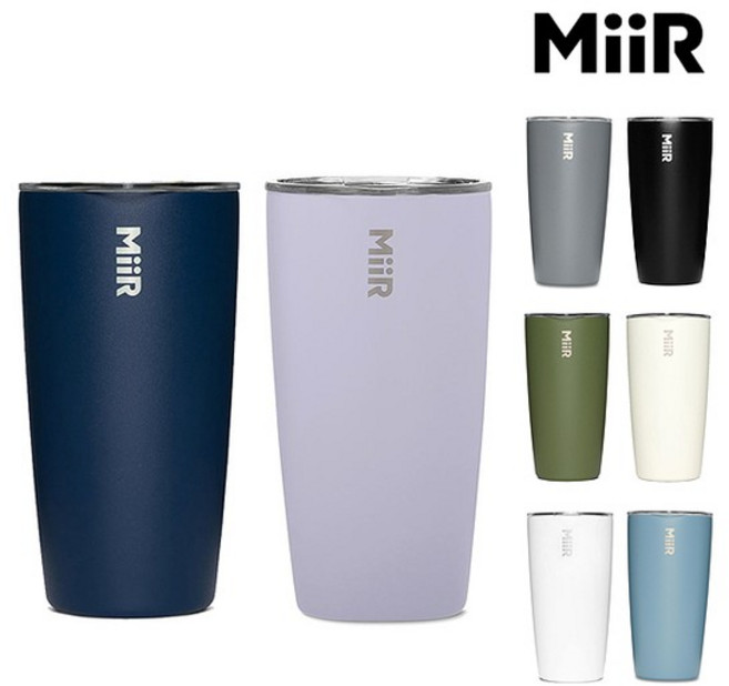 MiiR 베큠 인슐레이티드 슬라이드 뚜껑 텀블러, 화이트, 473ml, 1개