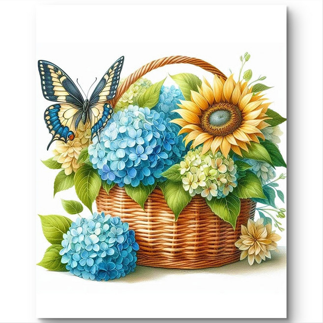 서은이네 캔버스형 보석십자수 DIY 구슬 비즈 십자수 액자형 40x50cm, 1세트, KF-11