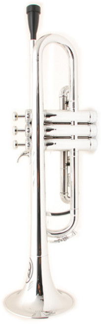 ZO 플라스틱 트럼펫 - 실버 ABS, 1개