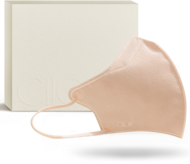 CIIOR 씨오르 브이핏 L 대형사이즈 컬러 새부리형 마스크 귀편한 숨쉬기편한 마스크, 피치핑크, 1개, 25매입