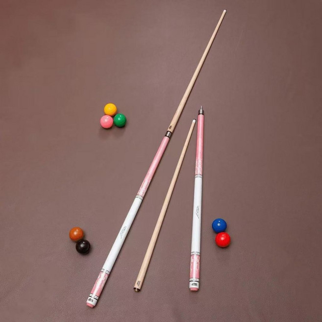 【過關斬將】櫻花粉霧彩粉紅黑科技撞色設計 9.8mm 專業級撞球桿套裝 配件組, 1個, 高顏值粉【單杆+小贈品】,中頭11.5mm