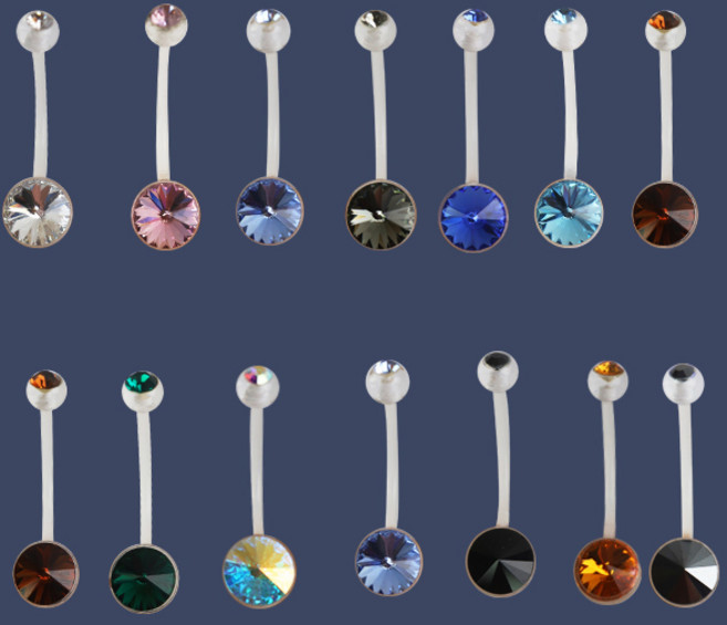 시크릿엠 국산 바이오플렉스 알러지 없는 배꼽피어싱 실리콘피어싱 1.6mm SMALL