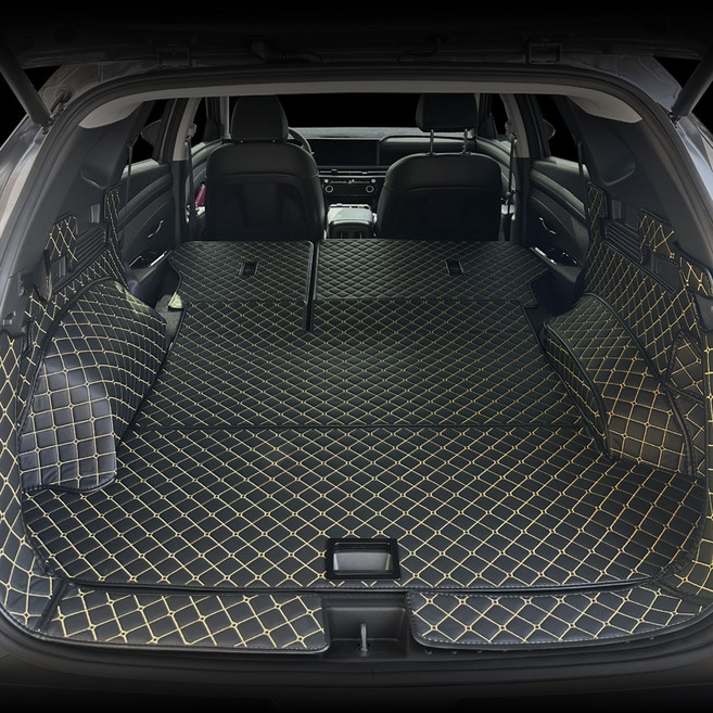 투싼 NX4 트렁크매트 사이드 풀커버세트 등받이+트렁크+사이드+트렁크도어 포함, 블랙, 하이브리드_보스사운드(무)