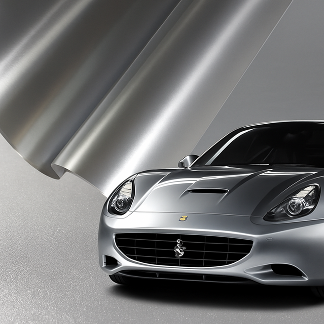 카메이크업 차량용 랩핑필름 랩핑지 랩핑 시트지 유광, 실버 152cmx25cm(연결재단), 1개